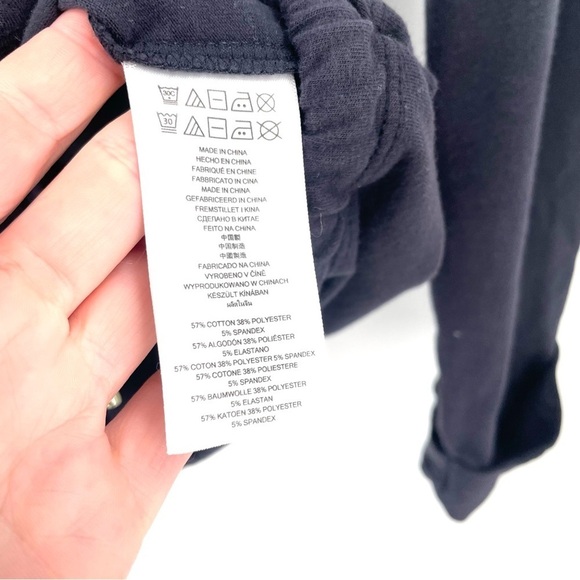 Michael Michael Kors Logo Navy Tie Waist Long Sleeve Pullover Crewneck Shirt Top - Picture 4 of 4